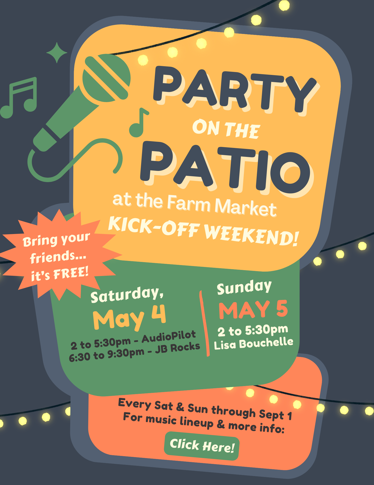 party on the patio kick off