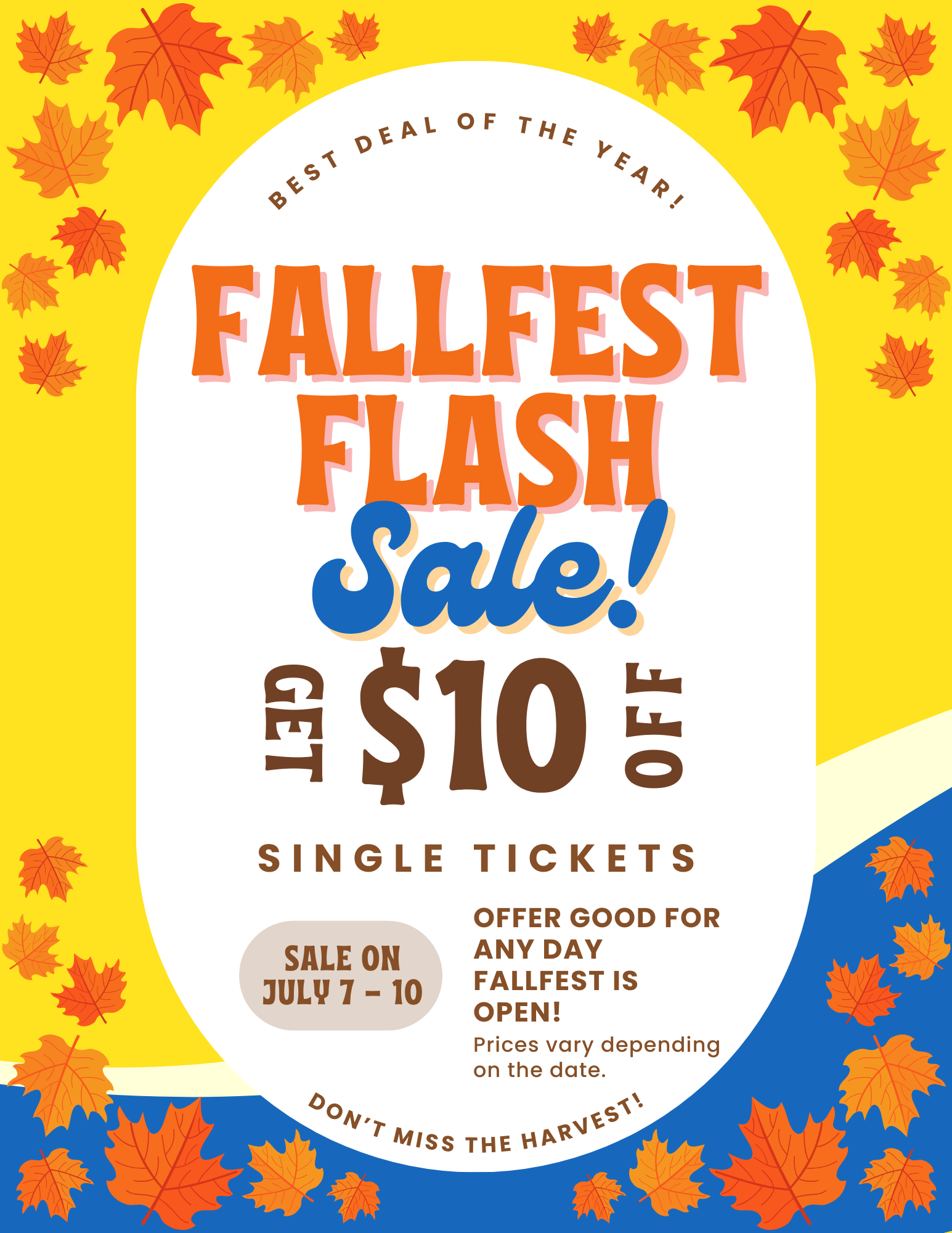 fallfest ticket sale