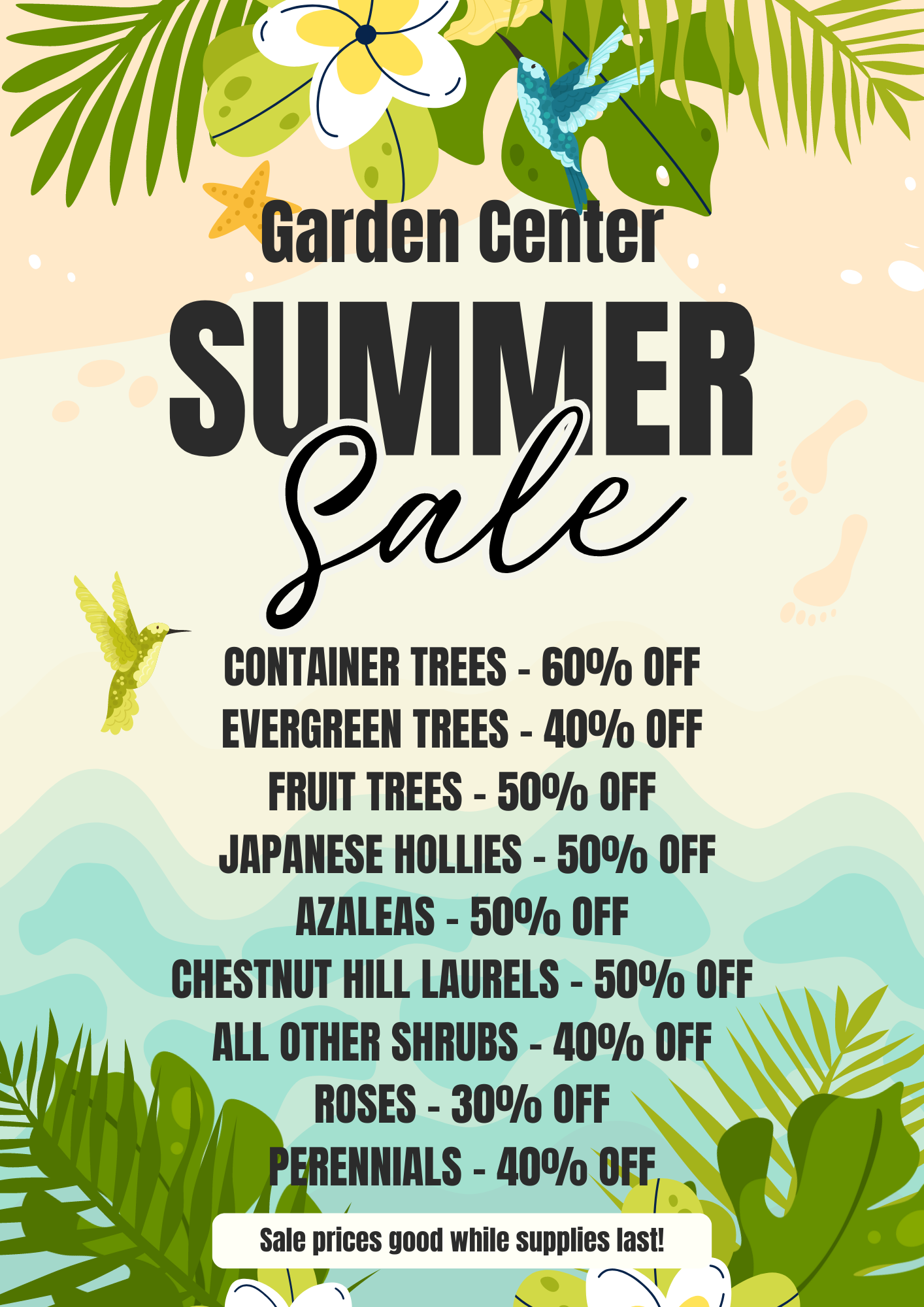 garden center summer sale